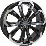 VW T5 & T6 - 18" Calibre Havana - Black Polished Alloy Wheels - Set of 4