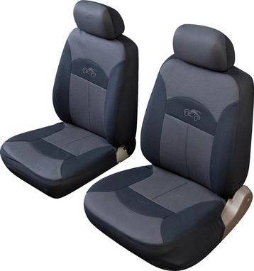 Car Seat Cover Celcius Front Pair - Black/Grey