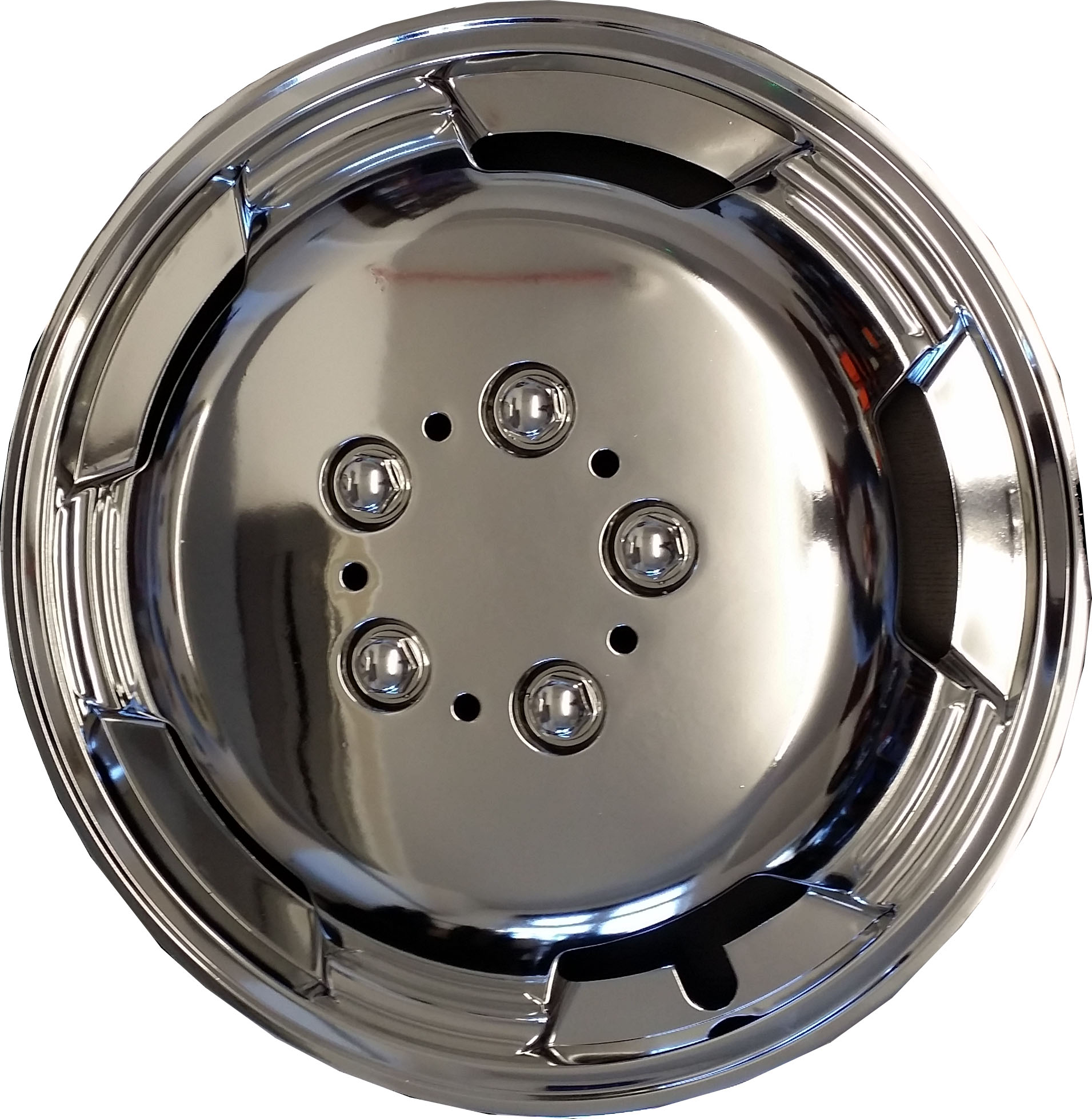15" Universal Deep Dish Chrome Van Wheel Trims x4 