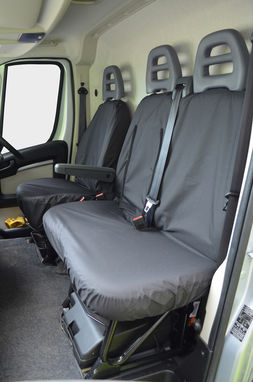 Citroen Relay Van 2006 + Driver's Seat With Armrest And Double Passenger With Central Work Tray Seat Covers
