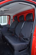 Vauxhall Vivaro 2014 - 2019 Base Model Driver's Seat And Non-Folding Double Passenger Seat Covers