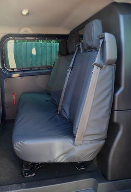 Ford Transit Custom 2013 + Double Cab In Van (DCIV) Rear Triple Bench Seat Covers