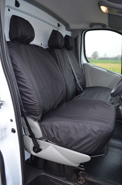 Renault Trafic 2006-2014 Driver's Seat Without Armrest And Double Passenger Seat Covers