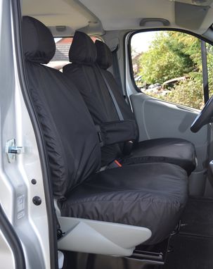 Vauxhall Vivaro 2001-2006 Driver's Seat With Armrest And Double Passenger Seat Covers