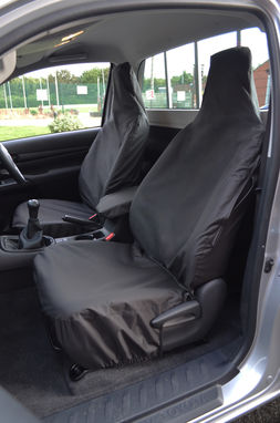 Toyota Hilux 2016 + Single Cab (Integral Headrests) Front Pair Seat Covers