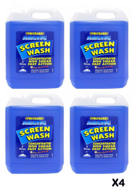 POLYGARD Arctic Screen Wash - Concentrated (-20C) - 4 x 5 Litre - Box of 4