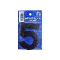 CASTLE PROMOTIONS 5 - 3in. Adhesive Digit - Black - Pack Of 12