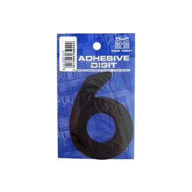 CASTLE PROMOTIONS 6 - 3in. Adhesive Digit - Black - Pack Of 12