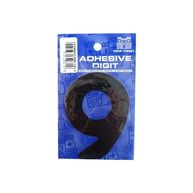CASTLE PROMOTIONS 9 - 3in. Adhesive Digit - Black - Pack Of 12
