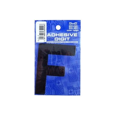 CASTLE PROMOTIONS F - 3in. Adhesive Digit - Black - Pack Of 12