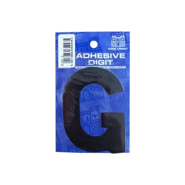 CASTLE PROMOTIONS G - 3in. Adhesive Digit - Black - Pack Of 12