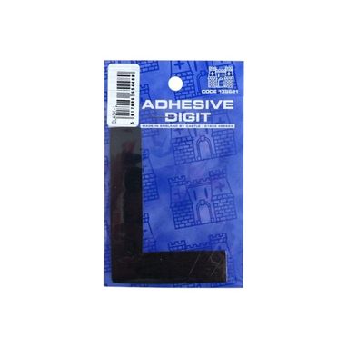 CASTLE PROMOTIONS L - 3in. Adhesive Digit - Black - Pack Of 12