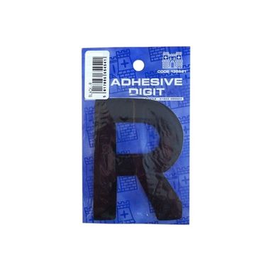 CASTLE PROMOTIONS R - 3in. Adhesive Digit - Black - Pack Of 12