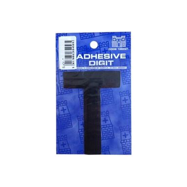 CASTLE PROMOTIONS T - 3in. Adhesive Digit - Black - Pack Of 12