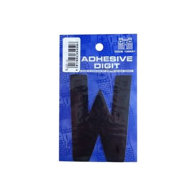 CASTLE PROMOTIONS W - 3in. Adhesive Digit - Black - Pack Of 12