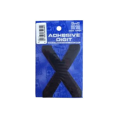 CASTLE PROMOTIONS X - 3in. Adhesive Digit - Black - Pack Of 12
