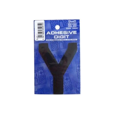CASTLE PROMOTIONS Y - 3in. Adhesive Digit - Black - Pack Of 12