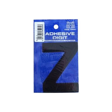 CASTLE PROMOTIONS Z - 3in. Adhesive Digit - Black - Pack Of 12