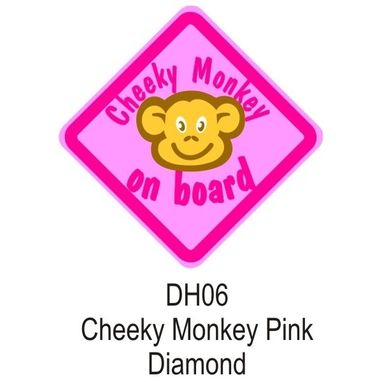 CASTLE PROMOTIONS Suction Cup Diamond Sign - Pink - Cheeky Monkey