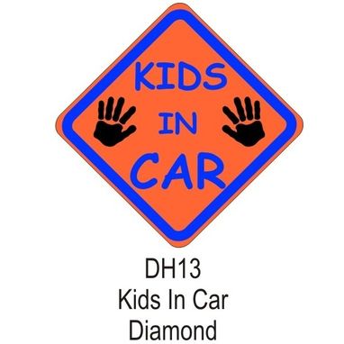 CASTLE PROMOTIONS Suction Cup Diamond Sign - Orange - Kids In Car