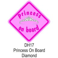 CASTLE PROMOTIONS Suction Cup Diamond Sign - Pink - Princess On Board