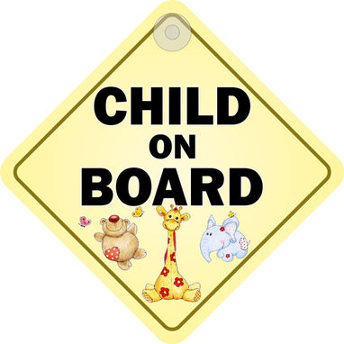 CASTLE PROMOTIONS Suction Cup Diamond Sign - Child on board