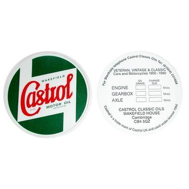 CASTROL CLASSIC Indoor Vinyl Sticker - Green - Castrol Classic Window Sticker