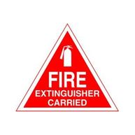 CASTLE PROMOTIONS Outdoor Vinyl Sticker - Red - Fire Extinguisher Carrier