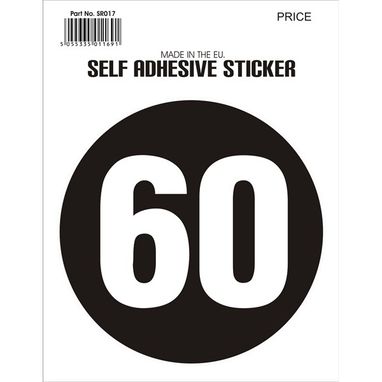 CASTLE PROMOTIONS Outdoor Vinyl Sticker - Black - 60mph