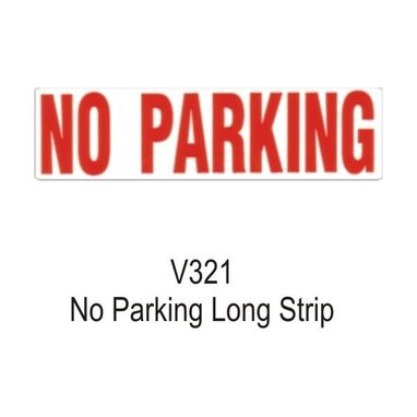 CASTLE PROMOTIONS Outdoor Vinyl Sticker - White - No Parking