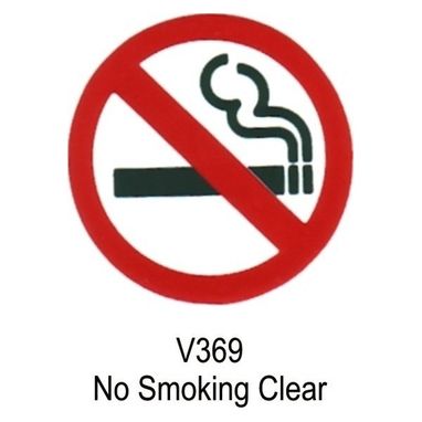 CASTLE PROMOTIONS Outdoor Vinyl Sticker - Transparent - No Smoking Symbol