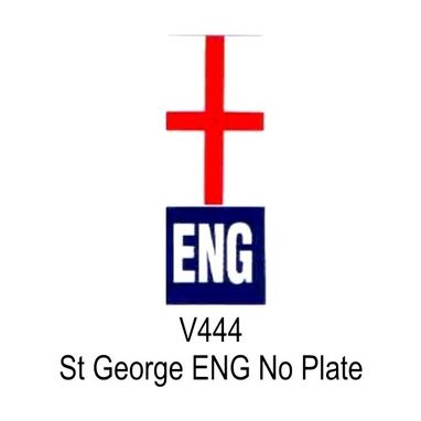 CASTLE PROMOTIONS Outdoor Vinyl Sticker - White - Eng & St. George Flag
