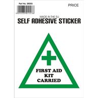 CASTLE PROMOTIONS Outdoor Vinyl Sticker - White - First Aid Kit On Board