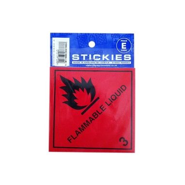 CASTLE PROMOTIONS Outdoor Vinyl Sticker - Red - Flammable Liquid