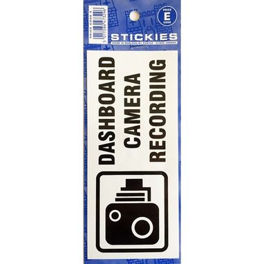 CASTLE PROMOTIONS Outdoor Vinyl Sticker - Blue - Dashboard Camera Recording