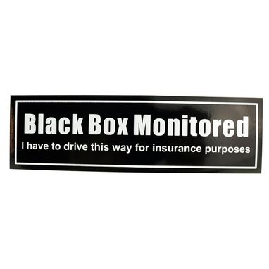 CASTLE PROMOTIONS Self Adhesive Sticker - Black Box Monitored - Rectangle Sticker