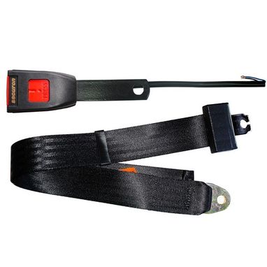 SECURON Seat Belt - Static Lap & Electric Switch Buckle - Black