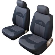 COSMOS Car Seat Cover Celcius - Front Pair - Black/Grey