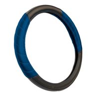 COSMOS Steering Wheel Cover - Leatherlook - Black/Blue