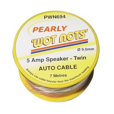 WOT-NOTS Twin Speaker Cable - Red/Black - 7m - 5A
