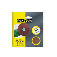 FLEXOVIT High Performance Aluminium Oxide Discs - Drill Mountable - P50 - 125mm - Pack Of 10
