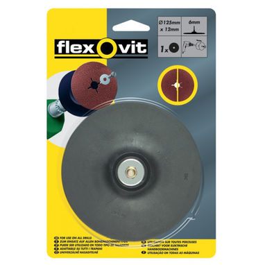 FLEXOVIT Rubber Backing Pad - 125mm