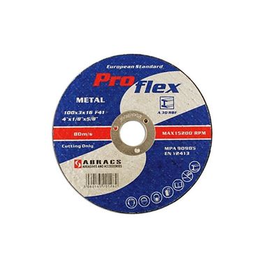 ABRACS Cutting Discs - Flat - 100mm x 3.2mm - Pack Of 10