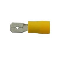 CONNECT Wiring Connectors - Yellow - Male Blade - 6.3mm - Pack Of 100