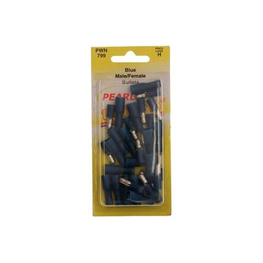 WOT-NOTS Wiring Connectors - Blue - Male/Female Bullet - 5mm - Pack of 15