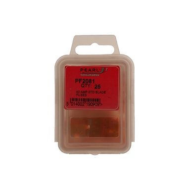 PEARL CONSUMABLES Fuses - Standard Blade - 40A - Pack Of 25