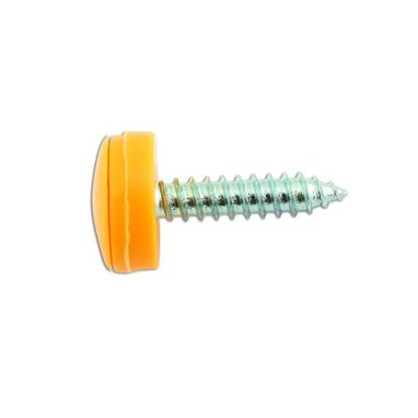 CONNECT Number Plate Security Caps & Screws - Yellow - Pack Of 100