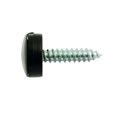 CONNECT Number Plate Security Caps & Screws - Black - Pack Of 100