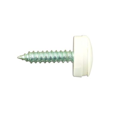 CONNECT Number Plate Screws - White - No.8 x 3/4in. - Pack Of 100