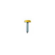 CONNECT Number Plate Screws - Yellow Polytop - 4.8mm x 24.0mm - Pack Of 100